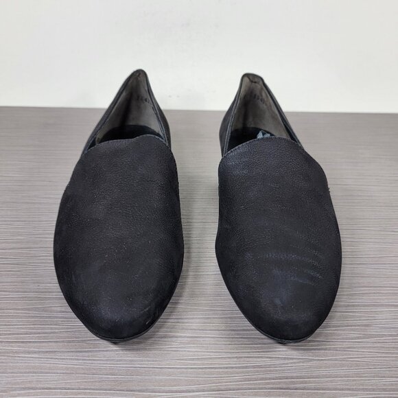 Paul Green Almond Toe Flat, Black Nubuck, Womens Size 7.5 US / 5 UK - Picture 2 of 13
